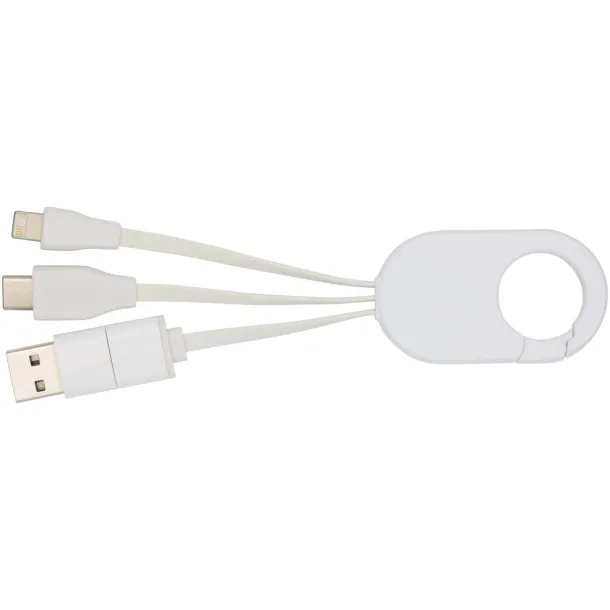 Troop 4u1 kabel za punjenje od reciklirane plastike Bijela