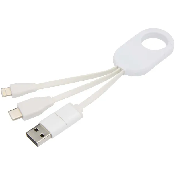 Troop 4u1 kabel za punjenje od reciklirane plastike Bijela
