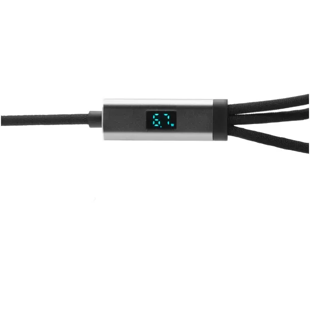 SCX.design C53 100W 5-in-1 rPET ultra fast charging cable - SCX.design Gun metal