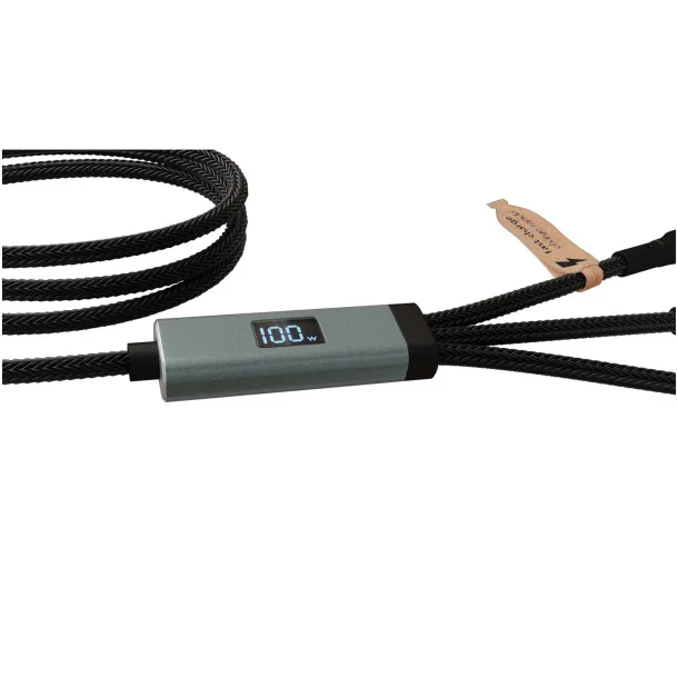 SCX.design C53 100W 5-in-1 rPET ultra fast charging cable - SCX.design Gun metal