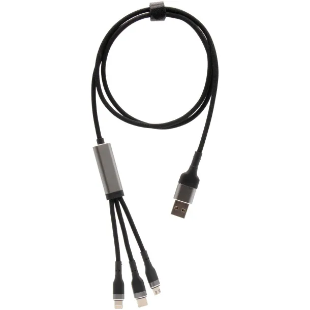 SCX.design C53 100W 5-in-1 rPET ultra fast charging cable - SCX.design Gun metal