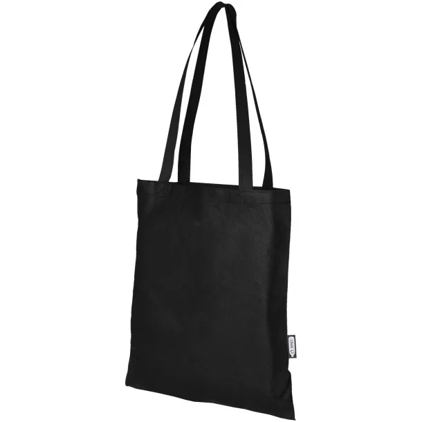 Zeus GRS recycled non-woven convention tote bag 6L Crna