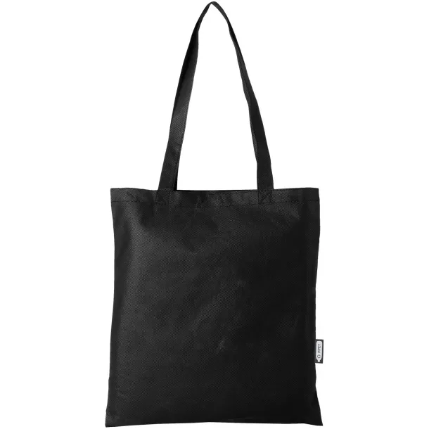 Zeus GRS recycled non-woven convention tote bag 6L Solid black