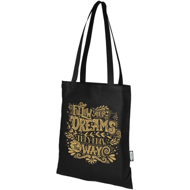 Zeus GRS recycled non-woven convention tote bag 6L Solid black