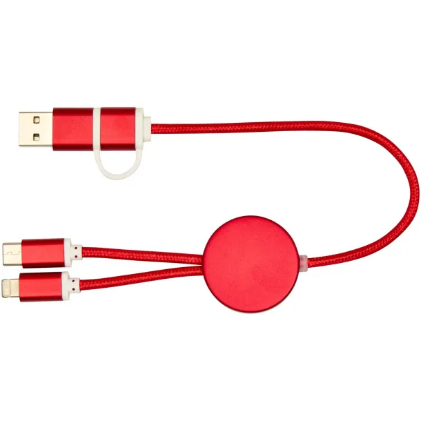 Alasia 5u1 kabel za sinkronizaciju podataka i brzo punjenje 27 W od recikliranog aluminija i plastike Crvena