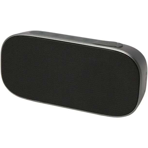 Stark 2.0 5W recycled plastic IPX5 Bluetooth® speaker Silver Solid black