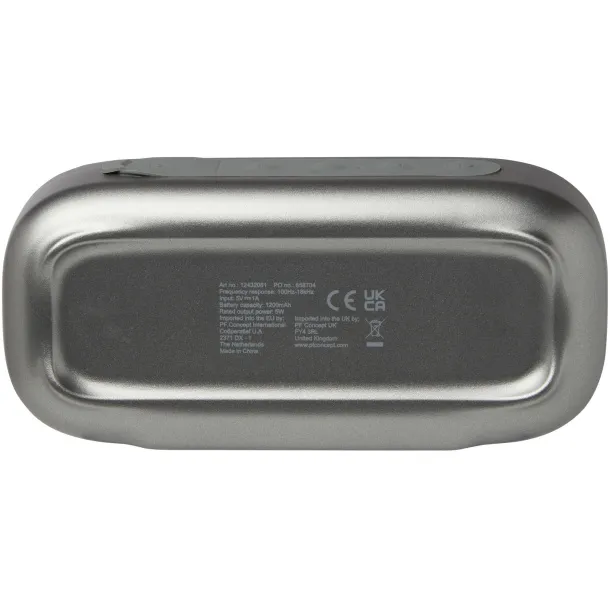 Stark 2.0 5W recycled plastic IPX5 Bluetooth® speaker Silver Solid black