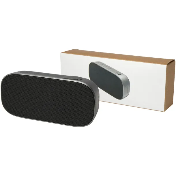 Stark 2.0 5W recycled plastic IPX5 Bluetooth® speaker Silver Solid black