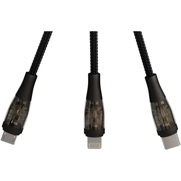 SCX.design C50 5-in-1 fast charging 100W/5A cable with digital display - SCX.design Solid black