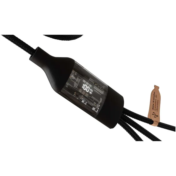 SCX.design C50 5-in-1 fast charging 100W/5A cable with digital display - SCX.design Solid black