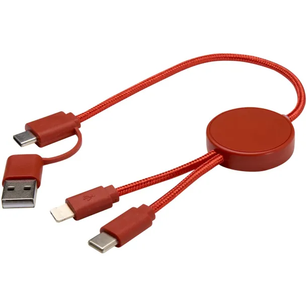 Citala 5-in-1 recycled plastic 30 cm data sync and 27W fast charge cable Brick
