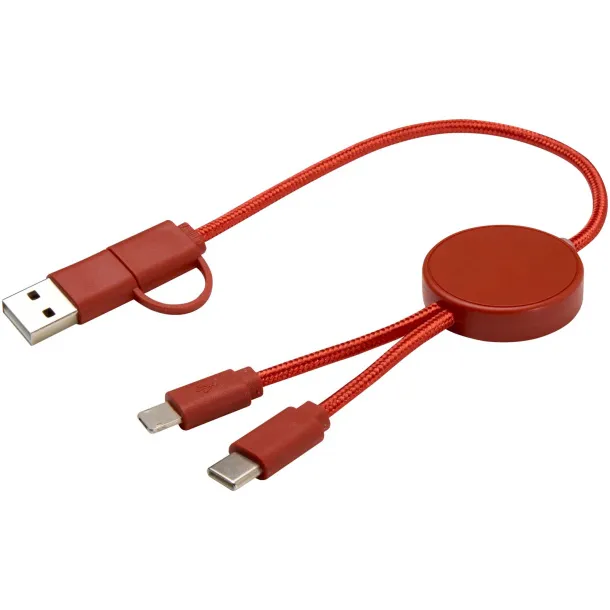 Citala 5-in-1 recycled plastic 30 cm data sync and 27W fast charge cable Brick
