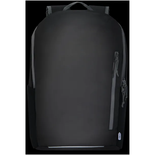Aqua GRS reciklirani vodootporni 15" laptop ruksak, 21L Solid black