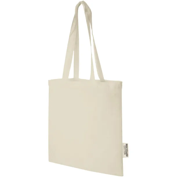 Madras 140 g/m2 GRS recycled cotton tote bag 7L Natural