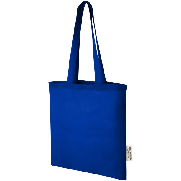 Madras 140 g/m2 GRS recycled cotton tote bag 7L Royal blue