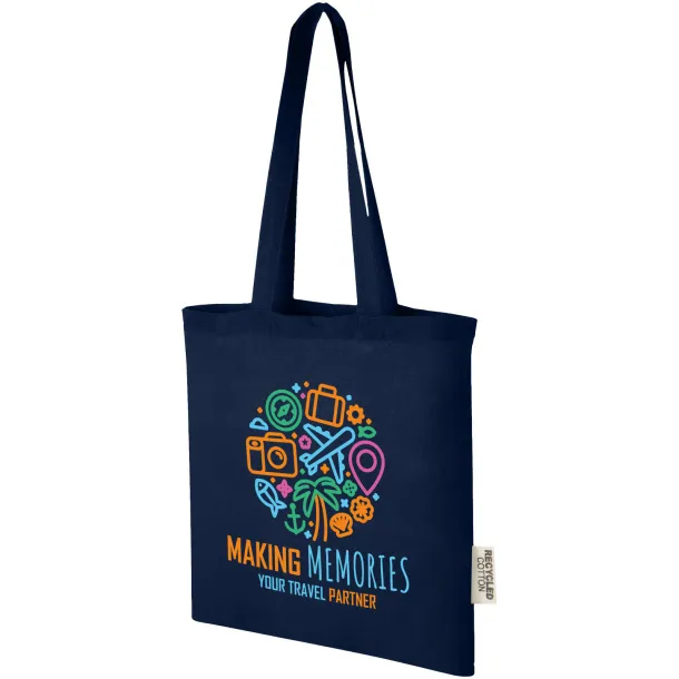 Madras torba od GRS recikliranog pamuka, 140 g/m² Mornarsko plava