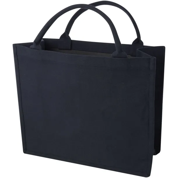 Page 500 g/m² Aware™ recycled book tote bag Navy Blue