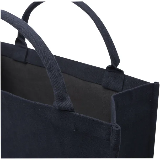 Page 500 g/m² Aware™ recycled book tote bag Navy Blue