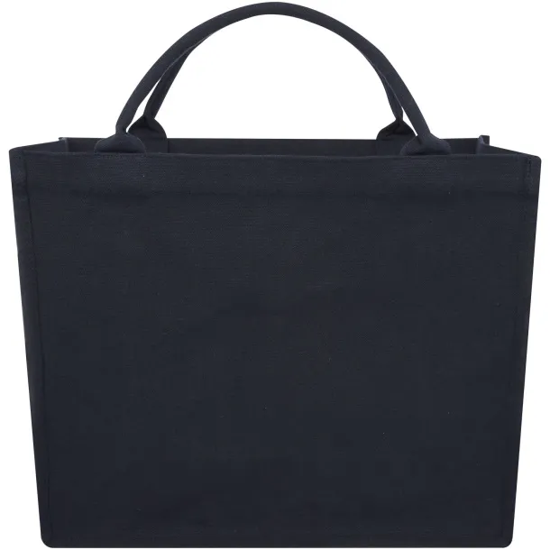 Page 500 g/m² Aware™ recycled book tote bag Navy Blue