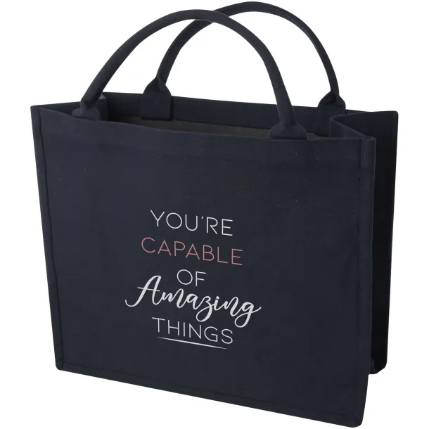 Page 500 g/m² Aware™ recycled book tote bag Navy Blue