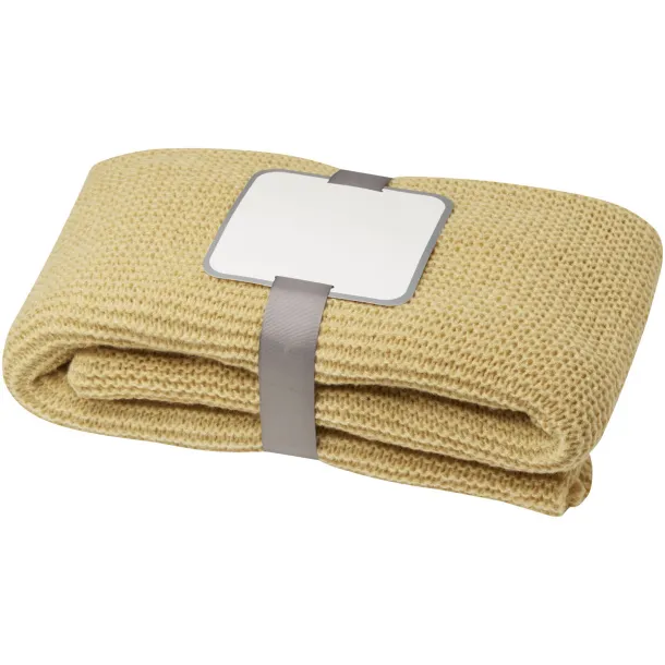 Suzy 150 x 120 cm GRS polyester knitted blanket - Seasons Beige