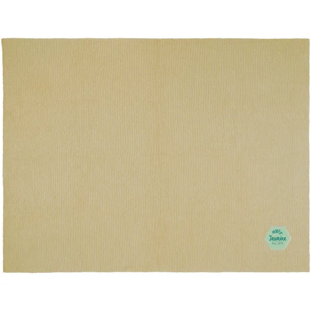 Suzy 150 x 120 cm GRS polyester knitted blanket - Seasons Beige
