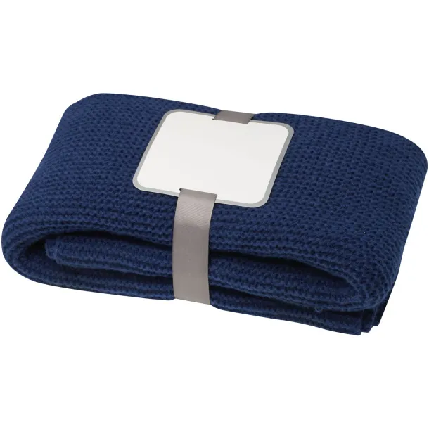 Suzy 150 x 120 cm GRS polyester knitted blanket - Seasons Navy Blue