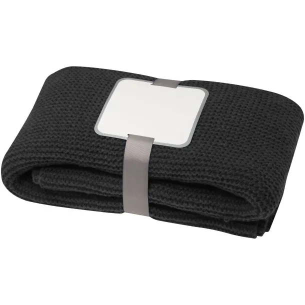 Suzy GRS poliester pleteni pokrivač - Seasons Solid black