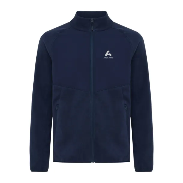  Iqoniq Talung recycled polyester microfleece zip through - iqoniq navy