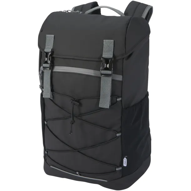 Aqua GRS reciklirani vodootporni 15,6" laptop ruksak, 23L Solid black