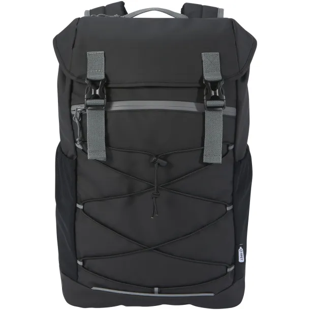 Aqua GRS reciklirani vodootporni 15,6" laptop ruksak, 23L Solid black