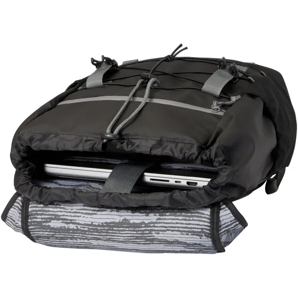 Aqua GRS reciklirani vodootporni 15,6" laptop ruksak, 23L Solid black