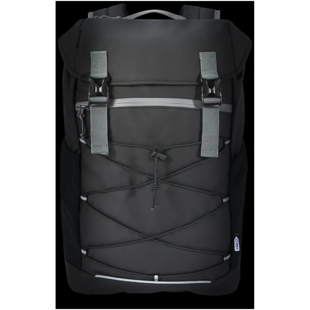 Aqua GRS reciklirani vodootporni 15,6" laptop ruksak, 23L Solid black
