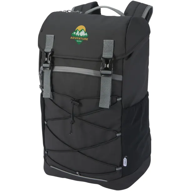 Aqua GRS reciklirani vodootporni 15,6" laptop ruksak, 23L Solid black