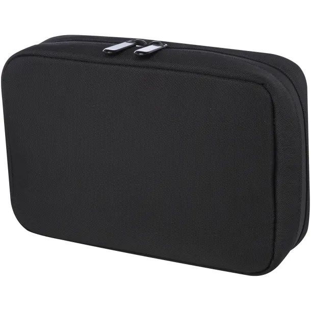 Rise GRS recycled organiser pouch - Tekiō® Solid black