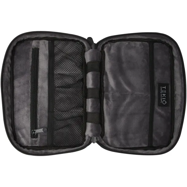 Rise GRS recycled organiser pouch - Tekiō® Solid black