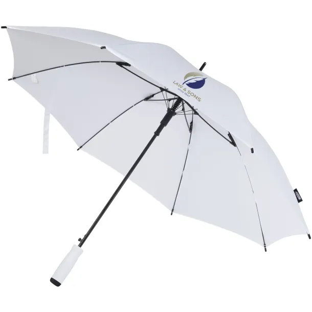 Niel 23" auto open recycled PET umbrella White