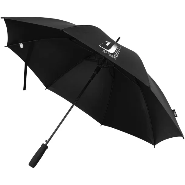 Niel 23" reciklirani PET kišobran s automatskim otvaranjem Solid black
