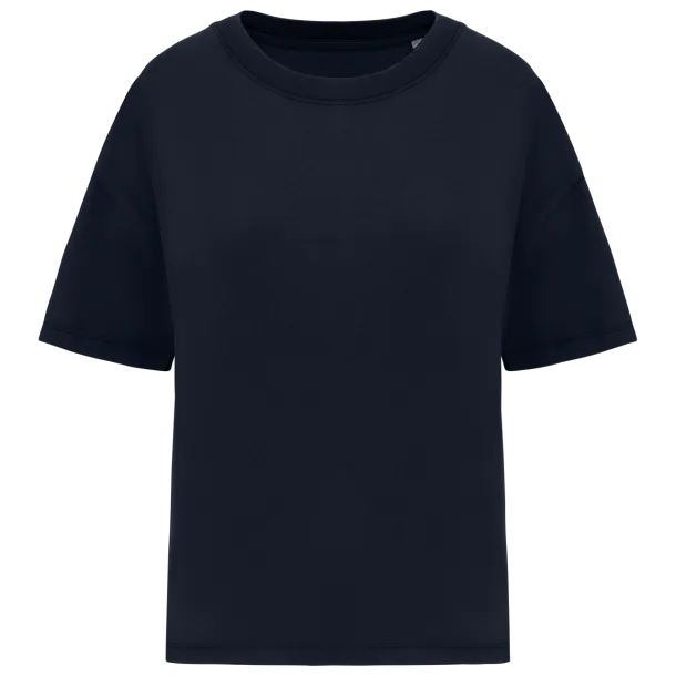  LADIES’ OVERSIZE WASHED EFFECT T-SHIRT - Native Spirit Washed Navy Blue