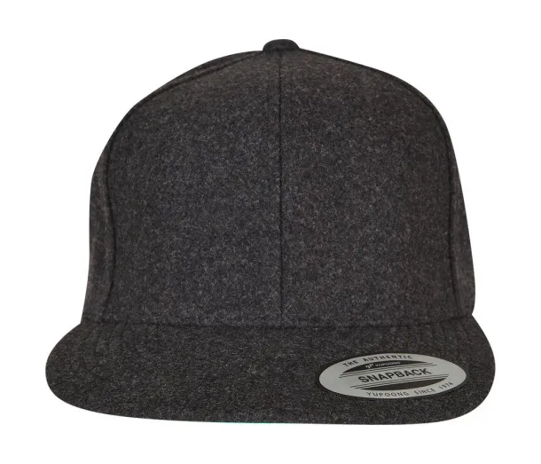 Melton Snapback šilterica od vune - 6 panela - Flexfit Tamno siva