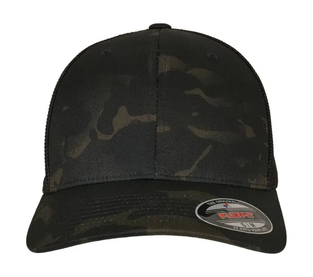 Multicam Trucker mrežasta kapa šilterica - Flexfit Multicam Black