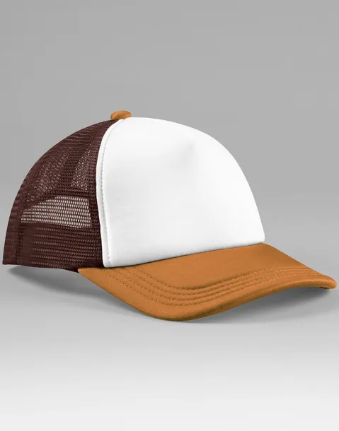  retro trucker šilterica - 5 panela - Beechfield Chocolate Dark Amber