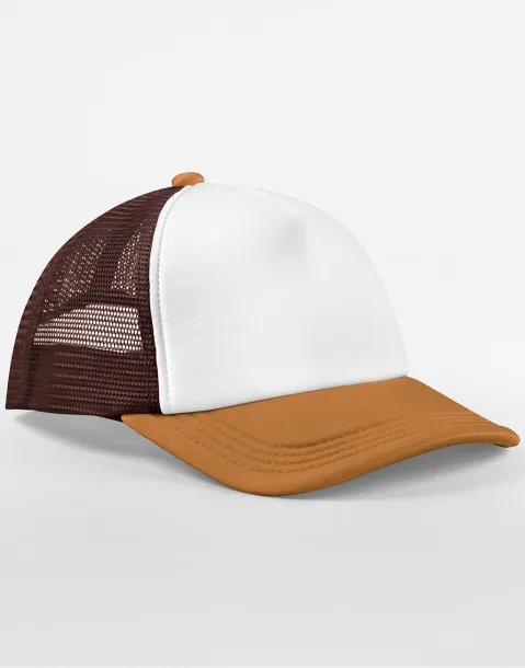  retro trucker kapa šilterica s 5 panela - Beechfield Chocolate Dark Amber