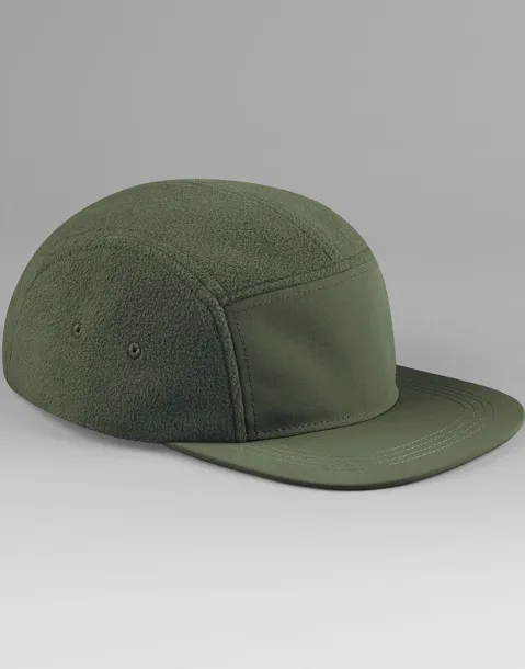  outdoor kamperska kapa od recikliranog flisa - 5 panela - Beechfield Olive Green