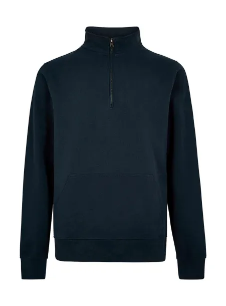  1/4 Zip Pique Sweatshirt - Kustom Kit Navy