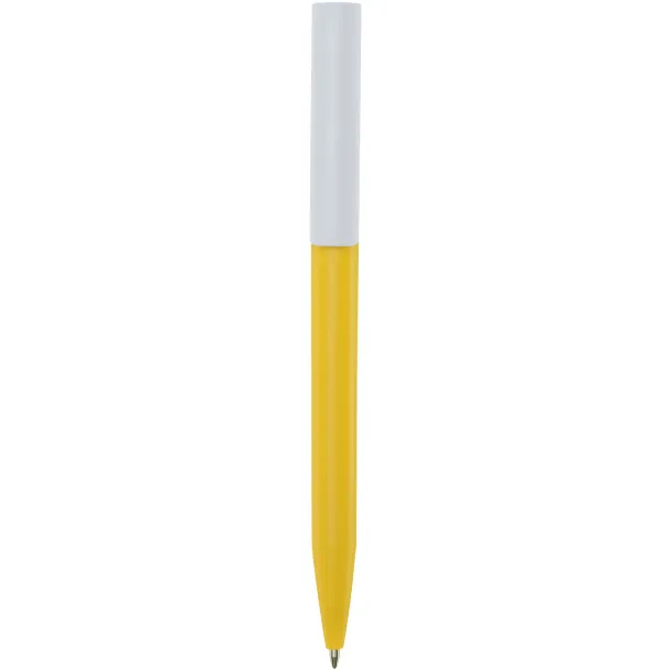 Unix reciklirana plastična kemijska olovka (plava tinta) Žuta