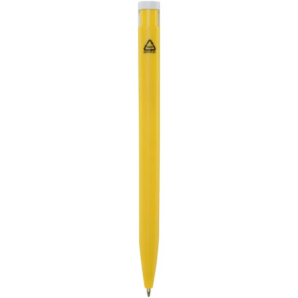 Unix recycled plastic ballpoint pen (blue ink) Yellow