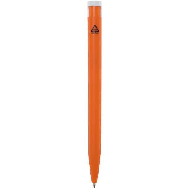 Unix reciklirana plastična kemijska olovka (plava tinta) Narančasta