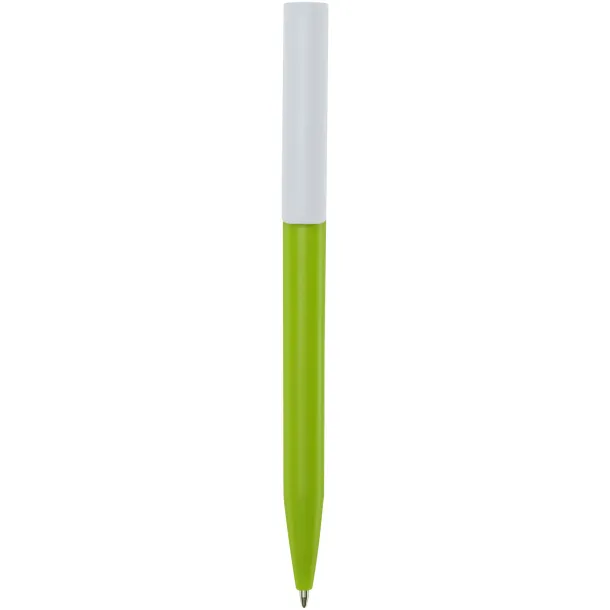 Unix reciklirana plastična kemijska olovka (plava tinta) Jabuka Zelena