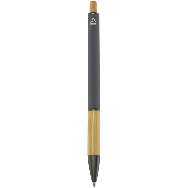 Darius recycled aluminium ballpoint pen (black ink) Grey